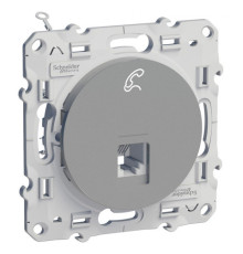 Розетка 1xRJ12 Schneider Electric ODACE, алюминий