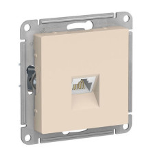 Розетка компьютерная RJ45 Cat.6 Systeme Electric ATLASDESIGN, скрытый монтаж, бежевый, ATN000286