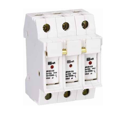 Держатель предохр. типа C10 со светодиодной и