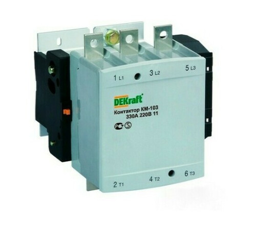 Контактор DEKraft КМ-103 3P 265А 220В AC 132кВт, 22158DEK