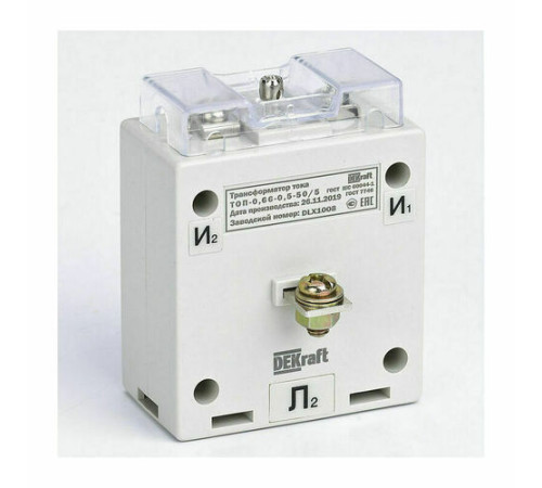 Трансформатор тока DEKraft 100//5А 5ВА, кл.т. 0,5, 50177DEK