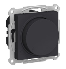 Светорегулятор (диммер) 10-400 Вт/ВА, для LED 3-150 Вт/ВА поворотно-нажимной, ATLASDESIGN, карбон