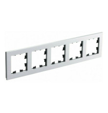 Рамка 5 постов Systeme Electric ATLASDESIGN NATURE, серебро