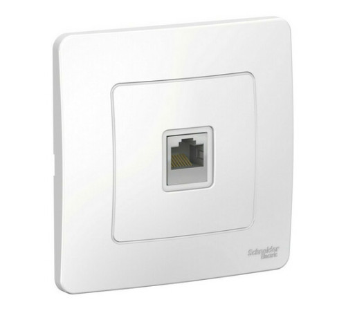Розетка компьютерная RJ45 Systeme Electric BLANCA, скрытый монтаж, белый, BLNIS045001