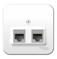 Розетка компьютерная 2xRJ45 Systeme Electric BLANCA, открытый монтаж, белый, BLNIA045451