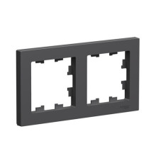 Рамка 2 поста Systeme Electric ATLASDESIGN, базальт, ATN001402