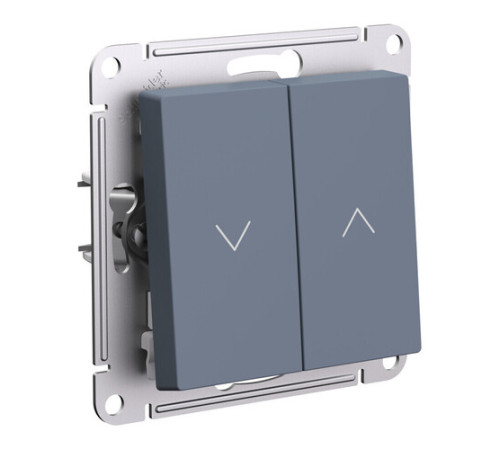 Выключатель для жалюзи 2-клавишный Systeme Electric ATLASDESIGN, скрытый монтаж, грифель, ATN000719