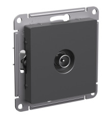 Розетка TV Systeme Electric ATLASDESIGN, проходная, скрытый монтаж, базальт, ATN001492