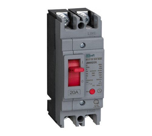 Силовой автомат DEKraft ВА-300, 20кА, 2P, 20А, 28005DEK