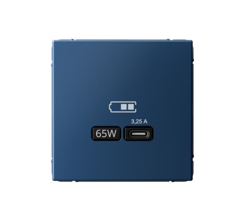 Розетка USB type C Systeme Electric ARTGALLERY, скрытый монтаж, аквамарин