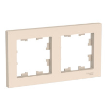Рамка 2 поста Systeme Electric ATLASDESIGN, бежевый
