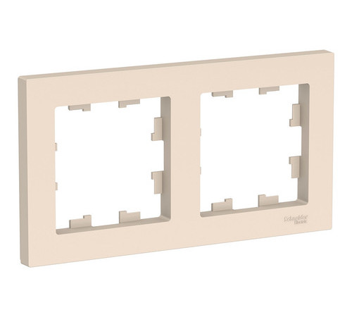 Рамка 2 поста Systeme Electric ATLASDESIGN, бежевый
