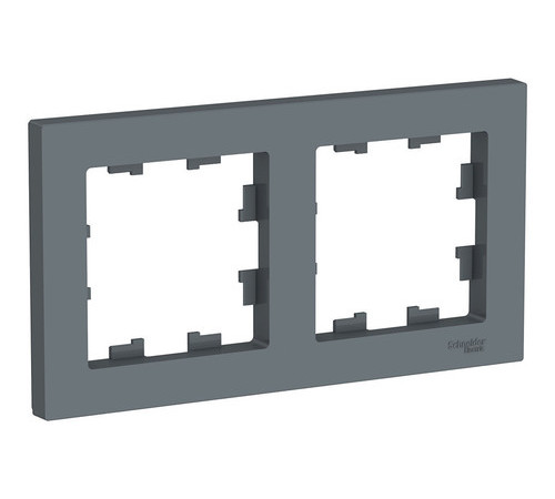 Рамка 2 поста Systeme Electric ATLASDESIGN, грифель