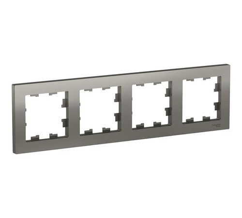 Рамка 4 поста Systeme Electric ATLASDESIGN, сталь