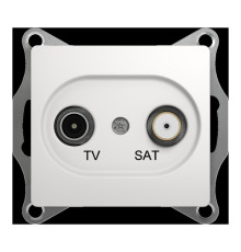 Розетка TV-SAT Systeme Electric GLOSSA, проходная, белый
