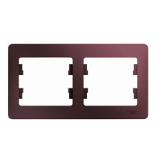 Рамка 2 поста Systeme Electric GLOSSA, горизонтальная, баклажановый