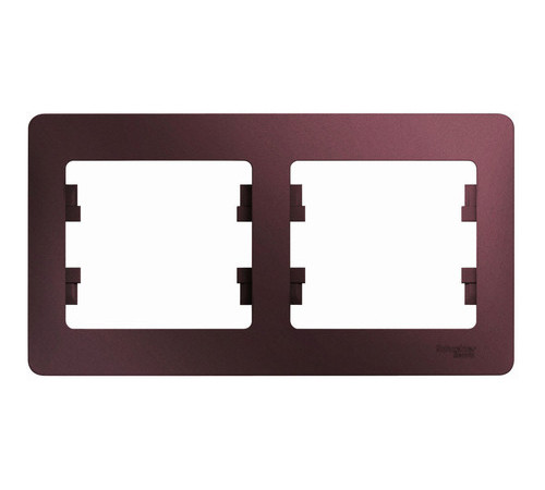 Рамка 2 поста Systeme Electric GLOSSA, горизонтальная, баклажановый