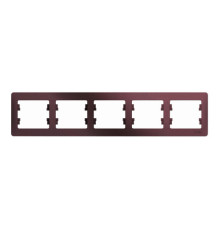 Рамка 5 постов Systeme Electric GLOSSA, горизонтальная, баклажановый
