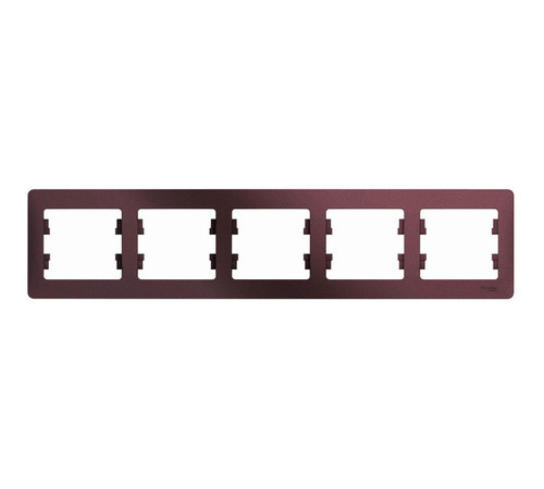 Рамка 5 постов Systeme Electric GLOSSA, горизонтальная, баклажановый