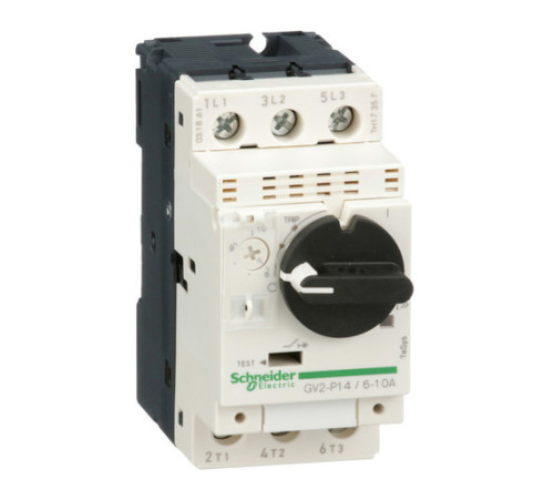 Силовой автомат для защиты двигателя Schneider Electric TeSys GV2 10А 3P, термомагнитный расцепитель