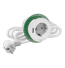 Unica System+ БЛОК РОЗЕТОЧНЫЙ розетка (2К+З)+USB тип А БЕЛЫЙ