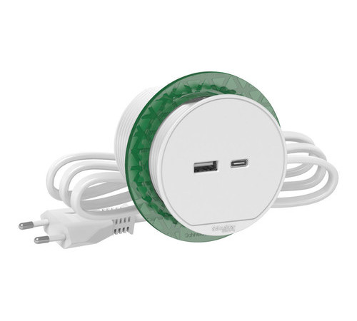 Unica System+ БЛОК РОЗЕТОЧНЫЙ USB тип (А+С) БЕЛЫЙ