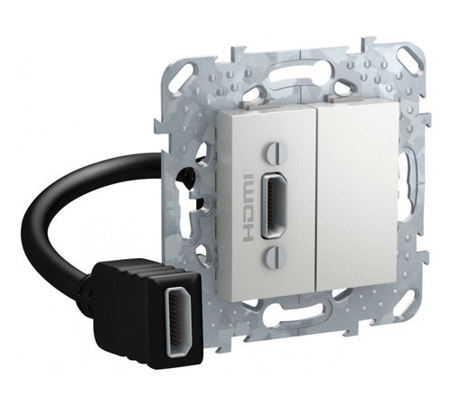 Коннектор HDMI Schneider Electric UNICA TOP, алюминий
