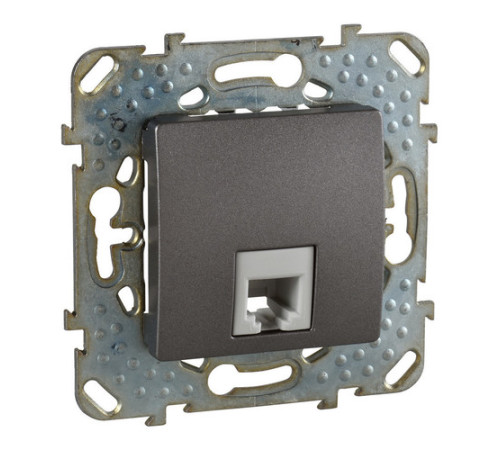 Розетка 1xRJ11 Schneider Electric UNICA TOP, графит