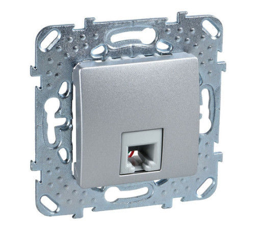 Розетка 1xRJ11 Schneider Electric UNICA TOP, алюминий