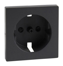 Накладка на розетку Schneider Electric MERTEN SYSTEM M, с заземлением, со шторками, антрацит