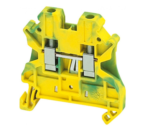 Клемма для заземления с винтовым зажимом Schneider Electric TERMINAL 4 мм², желто-зеленый, NSYTRV42PE