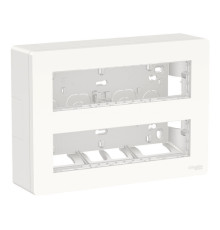 UNICA SYSTEM+ БЛОК открытой установки 2х4 АНТИБАКТЕРИАЛЬНЫЙ