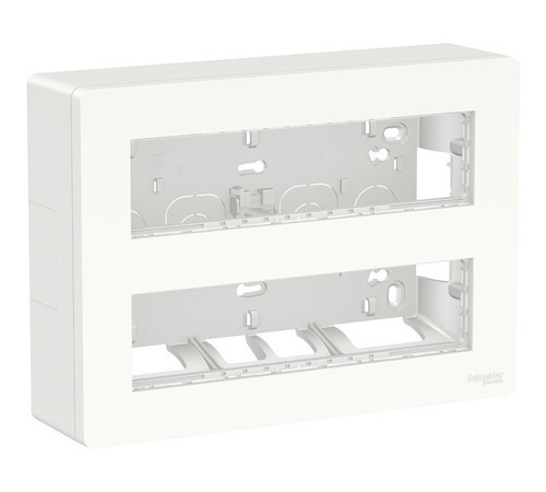 UNICA SYSTEM+ БЛОК открытой установки 2х4 АНТИБАКТЕРИАЛЬНЫЙ