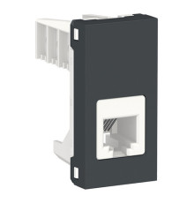 Розетка телефонная RJ12 Schneider Electric UNICA MODULAR, антрацит