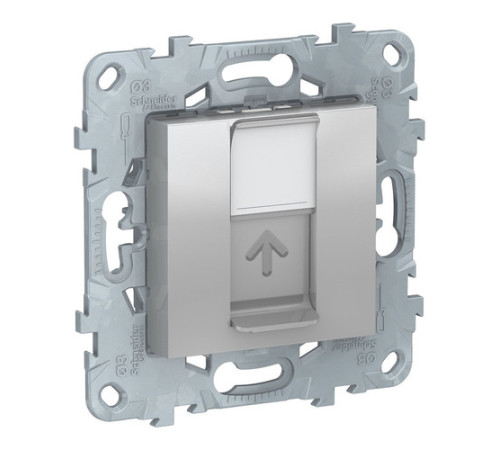 Розетка компьютерная 1xRJ45 Cat.5 Schneider Electric UNICA NEW, алюминий