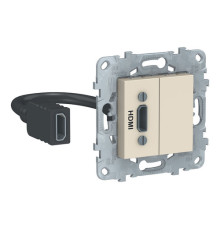 Розетка HDMI Schneider Electric UNICA NEW, бежевый