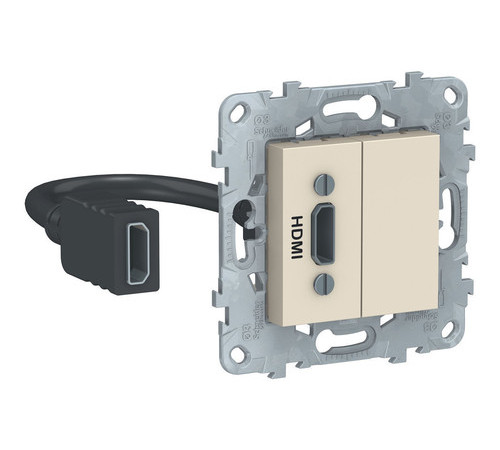 Розетка HDMI Schneider Electric UNICA NEW, бежевый