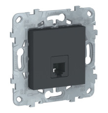 Розетка телефонная 1xRJ11 Schneider Electric UNICA NEW, антрацит