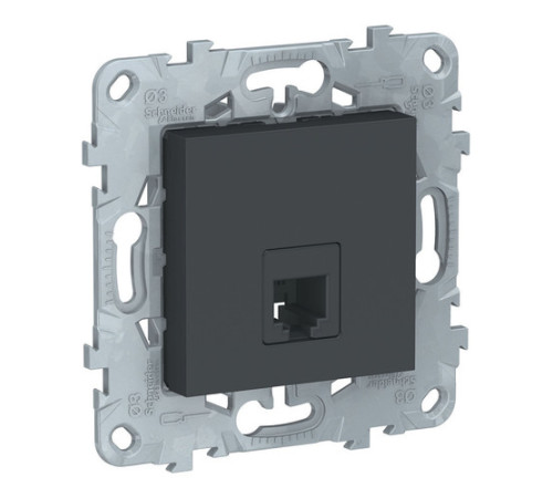 Розетка телефонная 1xRJ11 Schneider Electric UNICA NEW, антрацит