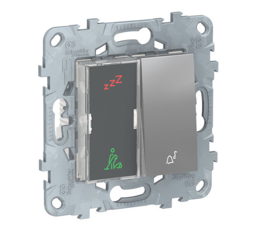 UNICA NEW ДИСПЛЕЙ ГОСТИНИЧНОГО НОМЕРА И КНОПОЧНЫЙ ЗВОНОК, АЛЮМИНИЙ