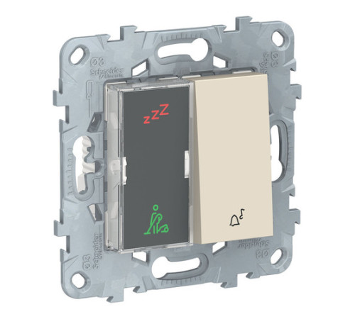 UNICA NEW ДИСПЛЕЙ ГОСТИНИЧНОГО НОМЕРА И КНОПОЧНЫЙ ЗВОНОК, БЕЖЕВЫЙ