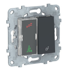 UNICA NEW ДИСПЛЕЙ ГОСТИНИЧНОГО НОМЕРА И КНОПОЧНЫЙ ЗВОНОК, АНТРАЦИТ