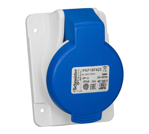 РОЗ СКР УСТ УГЛ ВИНТ 16А 2P+E IP44 220В