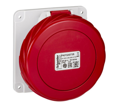 РОЗ СКР УСТ ПРМ ВИНТ32А 3P+N+E IP67 380В