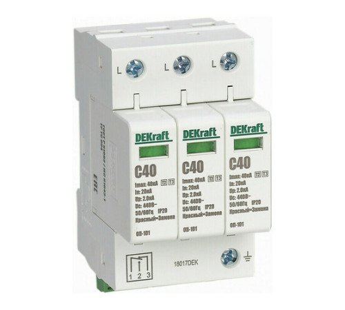 Ограничитель перенапряжений 3P 40кА C 420В ОП-101