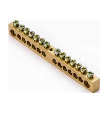 Шина нулевая 14 групп//крепеж по центру, сеч. 8x1