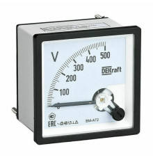 Вольтметр щитовой DEKraft ВМ-А96 300В AC, аналоговый, кл.т. 1,5, 50246DEK
