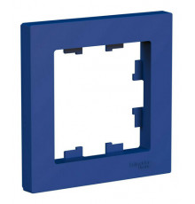 Рамка 1 пост Systeme Electric ATLASDESIGN, горизонтальная, аквамарин, ATN001101