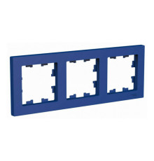 Рамка 3 поста Systeme Electric ATLASDESIGN, горизонтальная, аквамарин, ATN001103