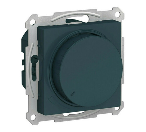 Светорегулятор (диммер) 10-400 Вт/ВА, для LED 3-150 Вт/ВА поворотно-нажимной, ATLASDESIGN, изумруд